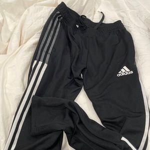 Adidas Classic black/white athletic pants, youth size 13/14